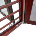 Gabon Thermal Insulation Optimized Child Safety Locks Double Color Co-Extrusion Tempered Clear Glass Aluminium Casement Window